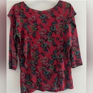 Free People Women's Top Size Large Long Sleevse Crew Neck